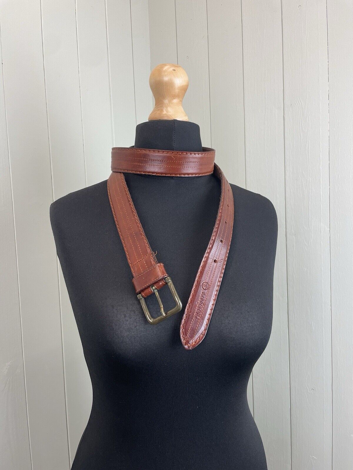 Vintage Size 2XL 14-20 W33.5-42.5”  Brown Genuine Leather Waist Belt Navigare