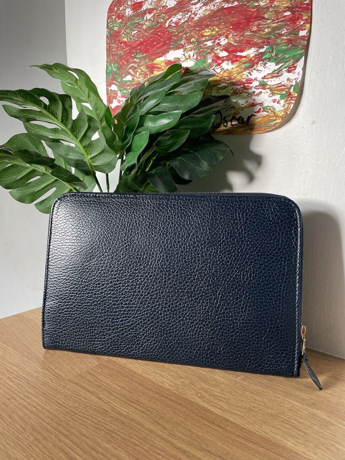 Large navy 2025 clutch bag uk